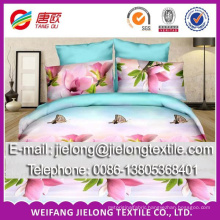 bright color 100% polyester 3D printed fabric for making bed sheet